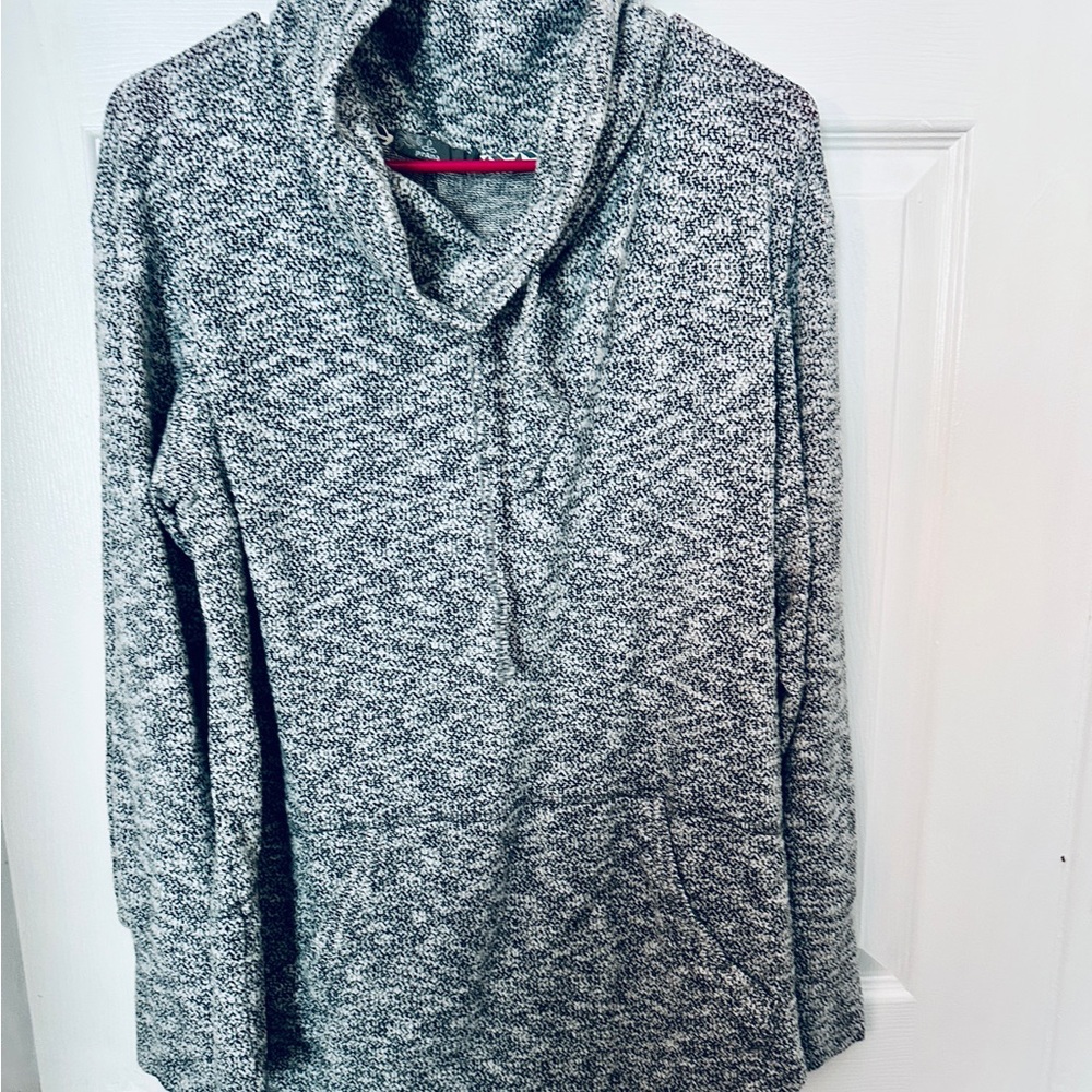 Prana Heathered Gray Women's Cowl Neck Sweater